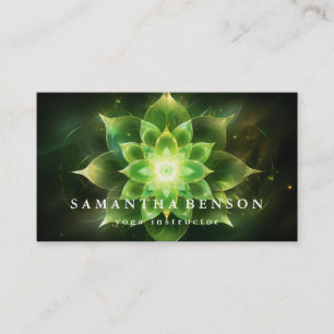 Elegante Lotus Blume Logo Yoga Visitenkarte