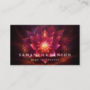 Elegante Lotus Blume Logo Yoga Visitenkarte