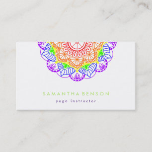 Elegante Lotus Blume Logo Yoga Visitenkarte
