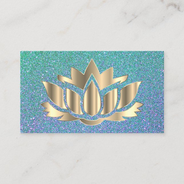 Elegante Lotus Blume Yoga Visitenkarte (Vorderseite)