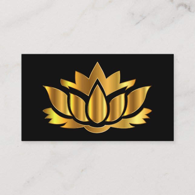 Elegante Lotus Blume Yoga Visitenkarte (Vorderseite)