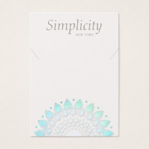 Elegante Lotus Floral Necklace Display Card