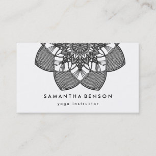 Elegante Lotusblumen-Logo Yoga Visitenkarte