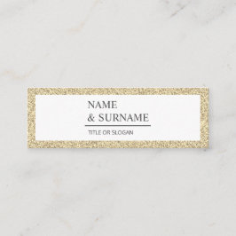 Elegante Luxe GlitterGold Social Mini Business Car Visitenkarte