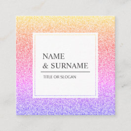 Elegante Luxe PinkGold Social Square Business Card Quadratische Visitenkarte
