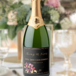 Elegante Luxuriöse Black Golden Burgund Wasserfarb