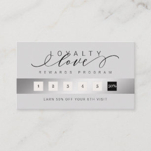 Elegante Luxuriöse Gray Black Loyalty Liebe Prämie Treuekarte
