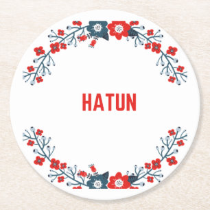 Elegante Luxuriöse Paper-Untersetzer Runder Pappuntersetzer