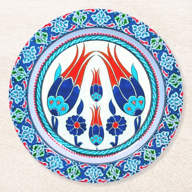 Elegante Luxuriöse Paper-Untersetzer Runder Pappuntersetzer (Vorderseite)