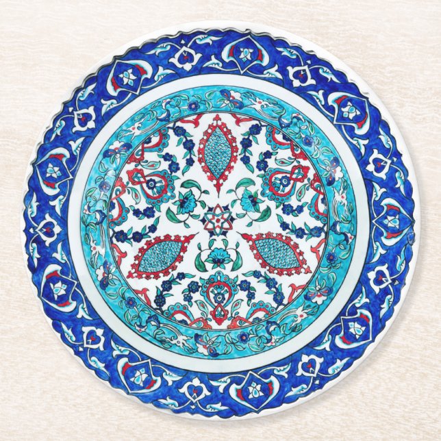 Elegante Luxuriöse Paper-Untersetzer Runder Pappuntersetzer (Vorderseite)