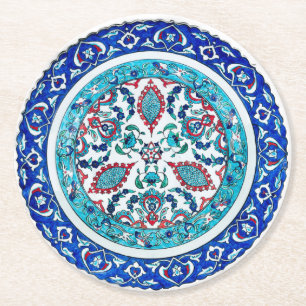 Elegante Luxuriöse Papieruntersetzer Runder Pappuntersetzer