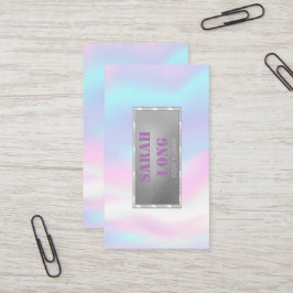 Elegante Luxury Sweet Holographic Business Card Visitenkarte