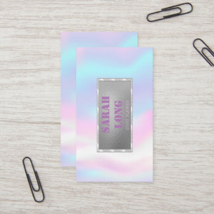 Elegante Luxury Sweet Holographic Business Card Visitenkarte