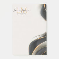 Elegante Luxus-Ästhetik Monogramm Schwarzer Schlei