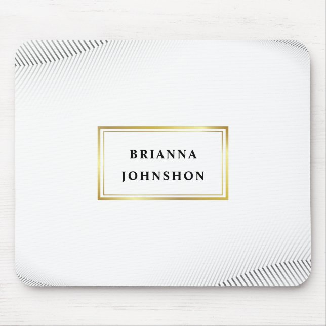 Elegante Luxus Boutique White Gold Mousepad (Vorne)