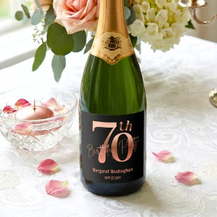 Elegante Luxus Chic Roségold 70. Geburtstag