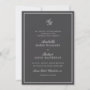 Elegante Luxus-Hochzeitseinladung Einladung