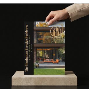 Elegante Luxus-Immobilien-Foto-Objektliste Flyer