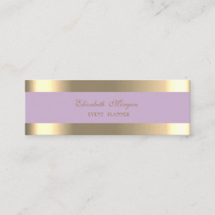 Elegante Luxus Modern, Gold gestreift Mini Visitenkarte
