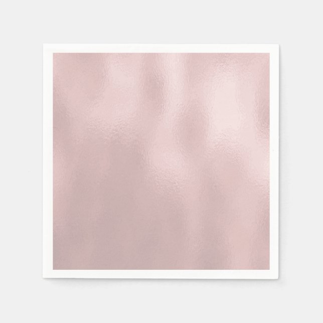 Elegante Luxus-Rose Gold Glastextur Serviette (Vorderseite)