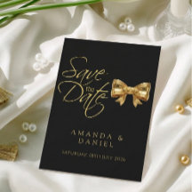 Elegante Luxus-Schwarze und goldene Bogen-Hochzeit