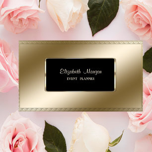 Elegante Luxus Stylisch,Modern,Rahmen Schwarz Visitenkarte
