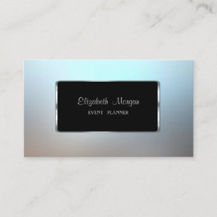 Elegante Luxus Stylisch,Modern,Schwarzer Rahmen,Bl Visitenkarte