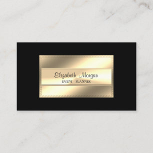 Elegante Luxus Stylisch, Schwarz, Rahmen Visitenkarte