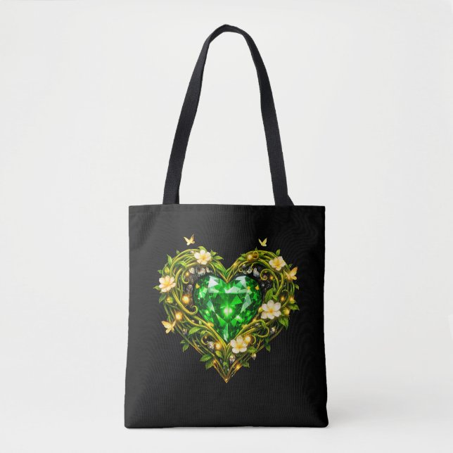 Elegante Luxus-Tasche 'Emerald Heart' (Vorderseite)