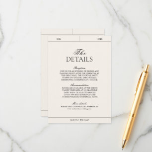 Elegante Luxus Vintage Klassische Foto Hochzeit Begleitkarte