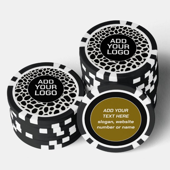 Elegante Luxus Weiße Leopard Sammlung beliebt Pokerchips (Stapel)