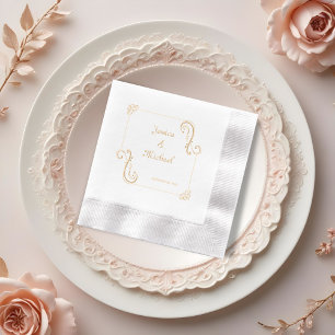 Elegante Luxushochzeit Servietten Mit Folie