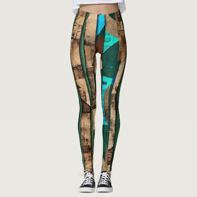 Elegante Luxusinsel Afrikanische Karibik Leggings (Vorderseite)