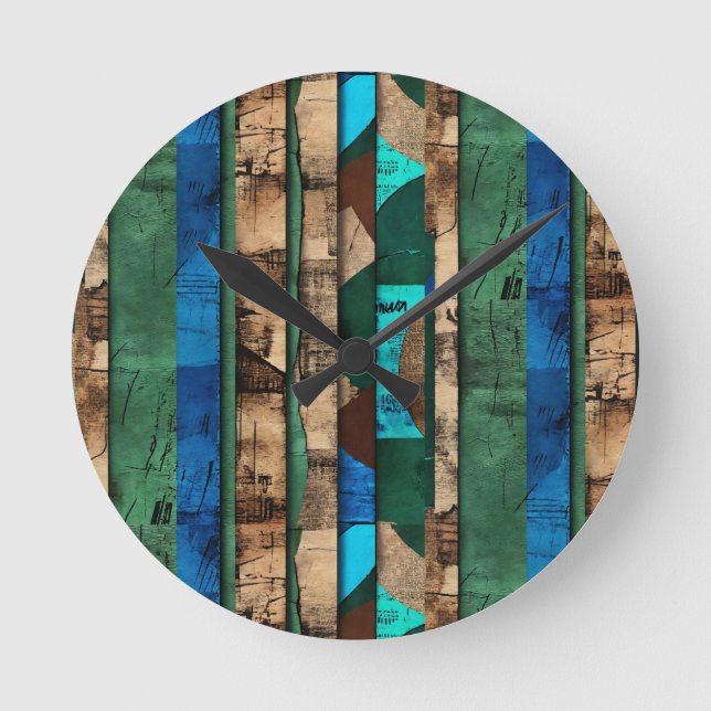 Elegante Luxusinsel Afrikanische Karibik Runde Wanduhr (Vorderseite)