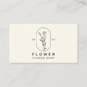 Elegante Mädchen-Blume Florist Blumen Visitenkarte