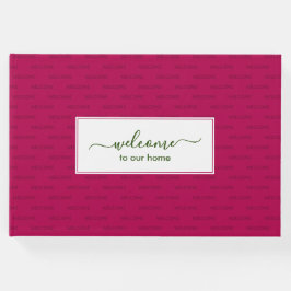 Elegante Magenta Pink Custom WILLKOMMEN AUF UNSERE Gästebuch