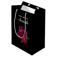 Elegante Magenta Rose Floral Bouquet Geburtstag
