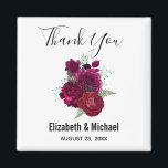 Elegante Magenta Rose Floral Bouquet Wedding Magnet<br><div class="desc">Ein Lieblingsmagnet mit einem wunderschönen Bild eines Straußes aus Magenta und rosa Blume.</div>
