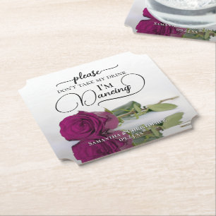 Elegante Magenta-Rose Nimm meine Trinkehe nicht mi Untersetzer