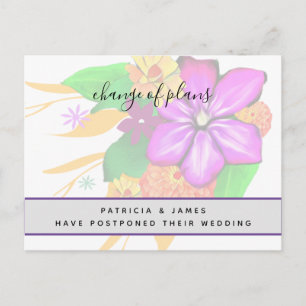 Elegante, magische und kühne, florale Änderung von Postkarte