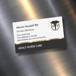 Elegante Magnet für Geschäftskarten von Nurse Prac
