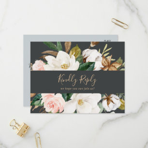 Elegante Magnolia Black Song Request UAWG Postcard Einladungspostkarte