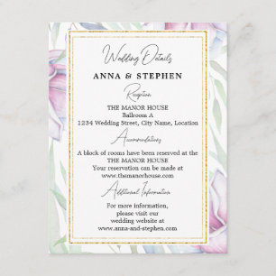 Elegante Magnolia Blumenzettel Begleitkarte