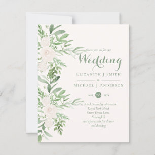 Elegante Magnolia Sage Einladung zur Hochzeit