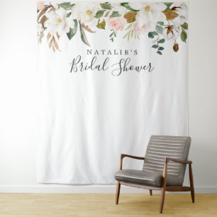 Elegante Magnolie Brautparty Foto Prop Hintergrund Wandteppich