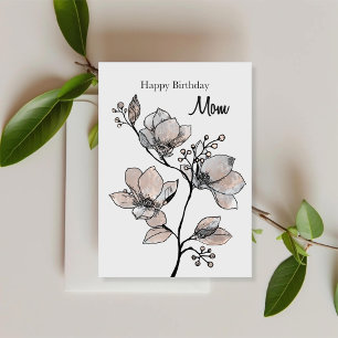 Elegante Magnolie-Geburtstagskarte für Mama Karte