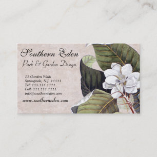 Elegante Magnolien mit Vintagem Texturhintergrund Visitenkarte