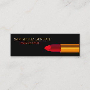 Elegante Makeup Artist Lipstick Beauty Mini Visitenkarte