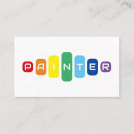 Elegante Malerbriefe mit Regenbogenfarben Visitenkarte