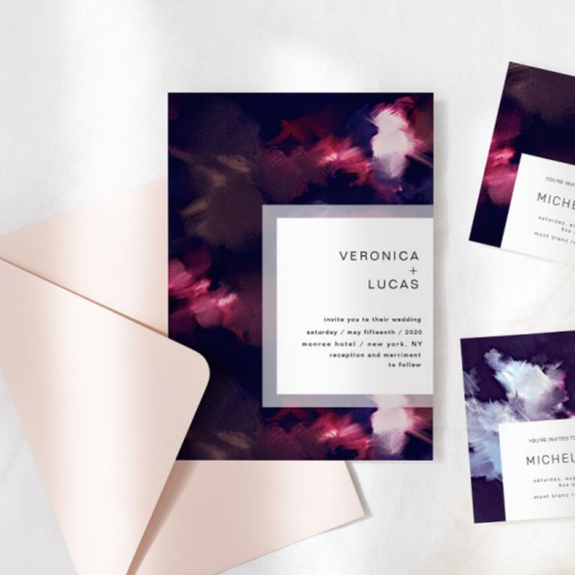 Elegante Malerei Moderner Pinselstrich Einladung (Von Creator hochgeladen)